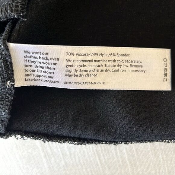 Eileen Fisher Black Back Ankle Zip Trouser Pants - Picture 8 of 8